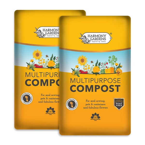 Harmony Gardens MultiPurpose Compost 2 Bags (Total 100L / 23kg