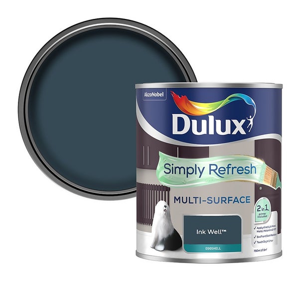 Dulux Simply Refresh Multi Surface Eggshell Paint Ink Well 750ml
