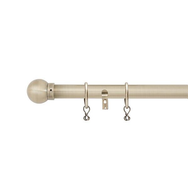 Antique Brass Extendable Curtain Pole with Ball Finial 170300cm (Dia 25/28mm) Homebase