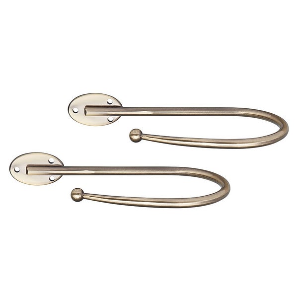Pack of 2 Antique Brass J Holdbacks Homebase