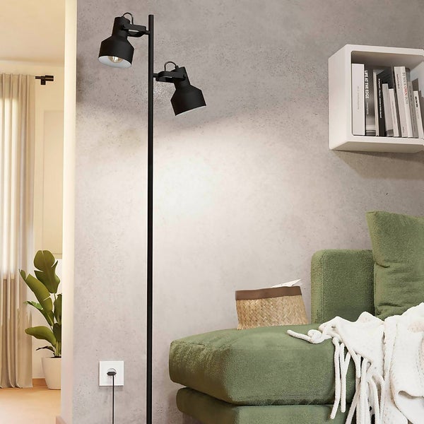 Eglo Casibare Floor Lamp Black Homebase