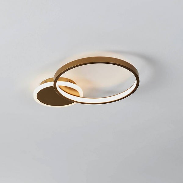 Eglo Gafares Connect Smart Flush Ceiling Light Gold Homebase