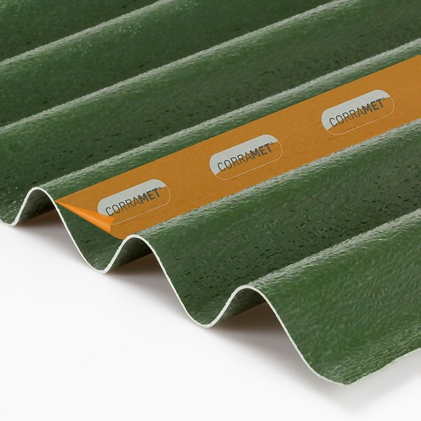 Corramet® Corrugated Roof Sheet Kit Green 950 X 2500mm Homebase