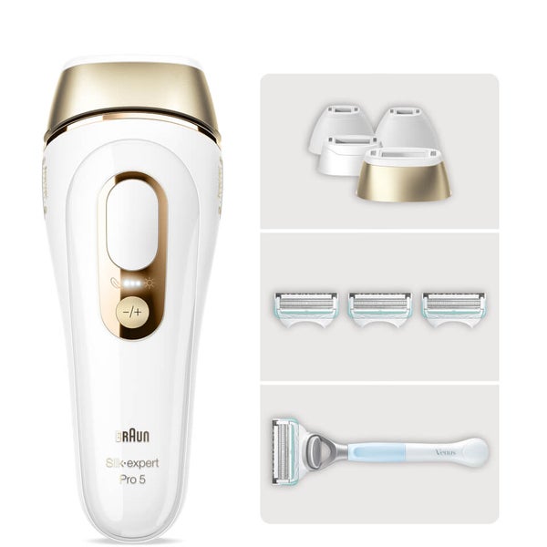Braun Silk Expert Pro 5 Vorher Nachher Braun IPL Silk-expert Pro 5, dauerhaft sichtbare Haarentfernung Weiß