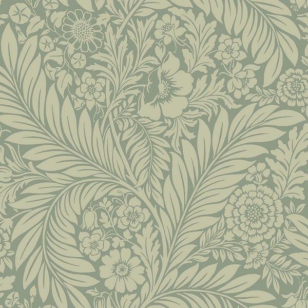 Belgravia Decor Florence Leaf Green Wallpaper Homebase