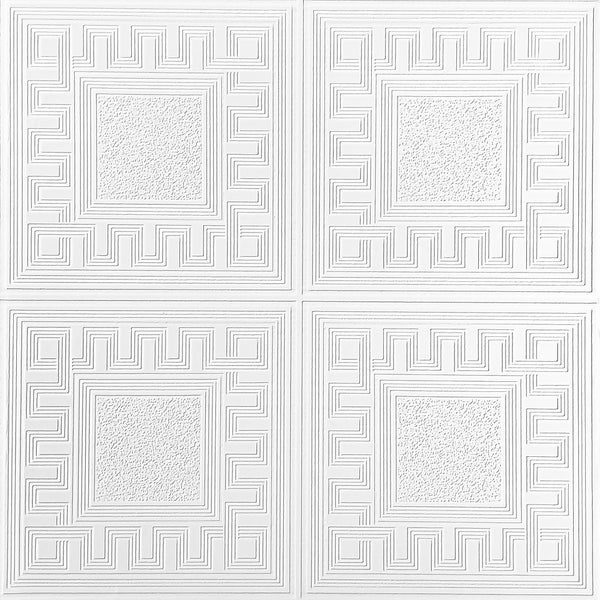 Belgravia Decor Greek Key White Textured Wallpaper Homebase