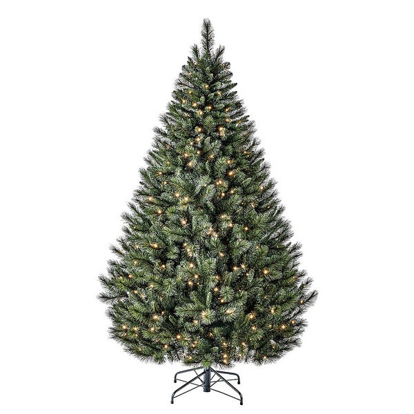 7ft Vermont Pine Prelit Artificial Christmas Tree Homebase