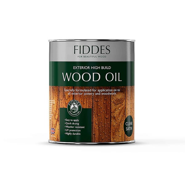 Fiddes Exterior UV High Build Wood Oil 1L Homebase