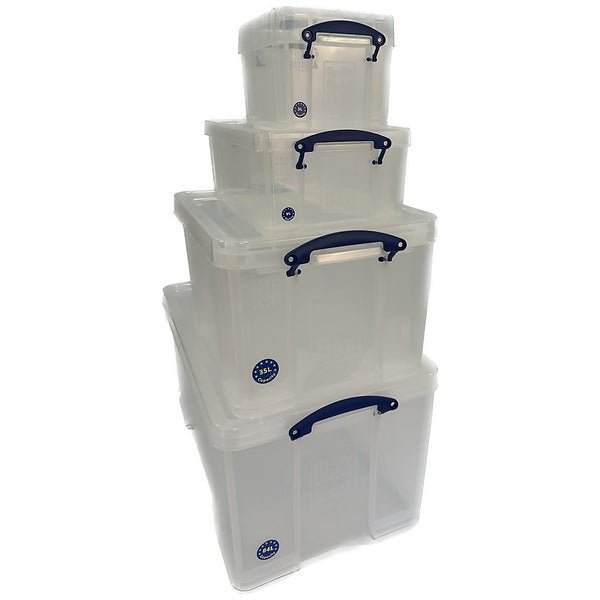 Really Useful Storage Boxes 4 Piece Bonus Pack 3L, 9L, 35L & 84L