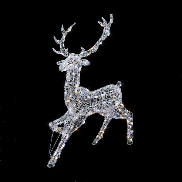 Acrylic LED Stag 3in1 Warm, Cool & Mixed White 3D Outdoor Christmas