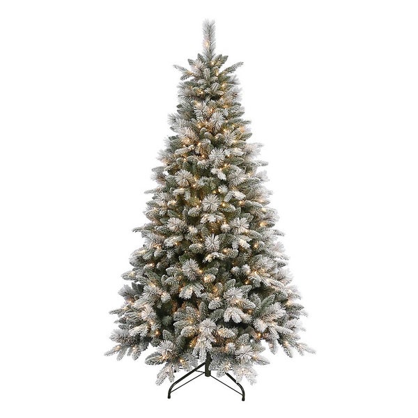 7ft Snowy Fairmont Premium Prelit Artificial Christmas Tree Homebase