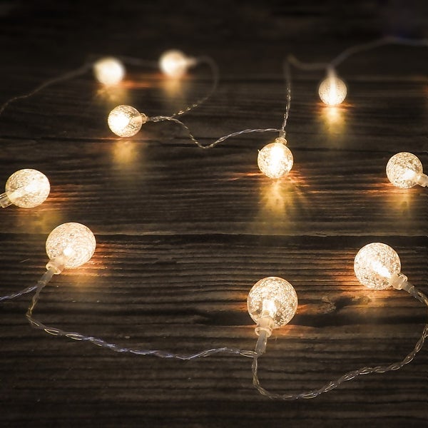 20 Clear Bubble Ball Christmas String Light (Battery Operated) Homebase