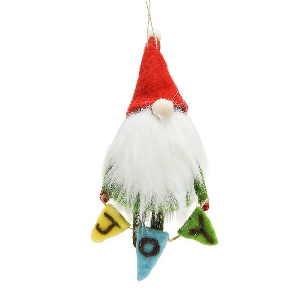 Felt Gonk Joy Hanging Christmas Tree Decoration Homebase