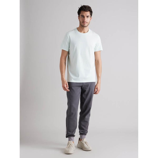 White Round Neck Cotton T-shirt (TEBASE) | Celio