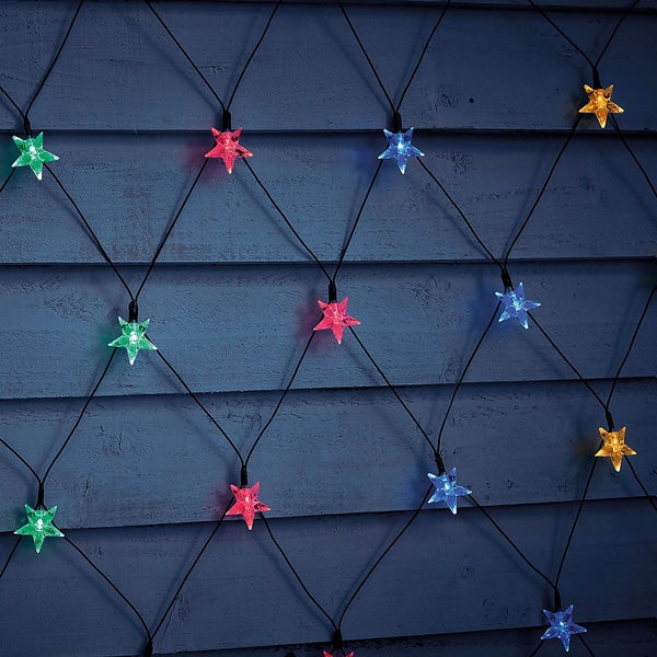180L LED Star Christmas Net Lights Multicoloured Homebase