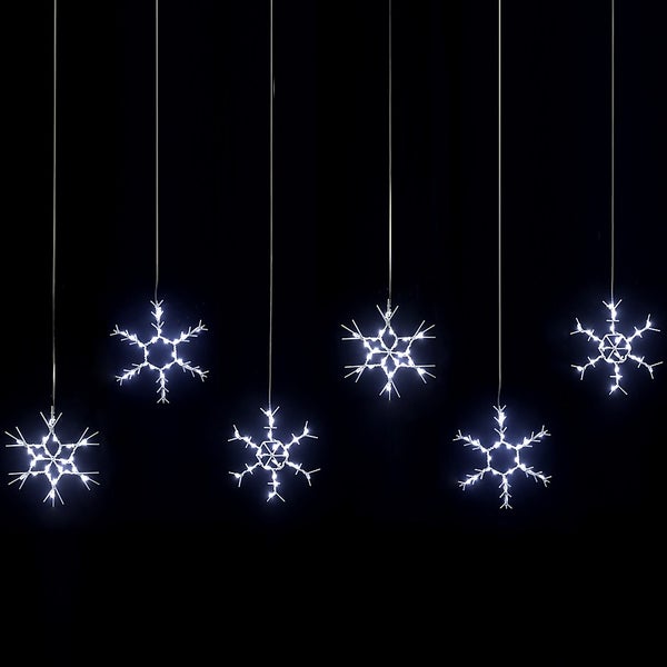 Snowflake LED Christmas Window Curtain Light Homebase