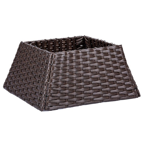 Dark Brown Folding Christmas Tree Skirt Homebase