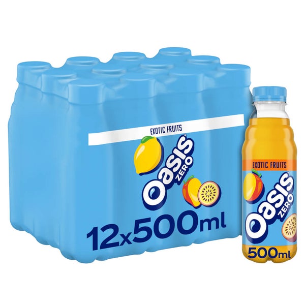 Oasis Exotic Fruits Zero 12 x 500ml | Your Coca-Cola UK