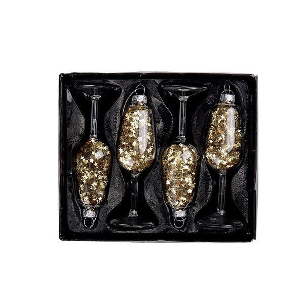 Wine Glass Christmas Tree Decorations Pack of 4 Homebase