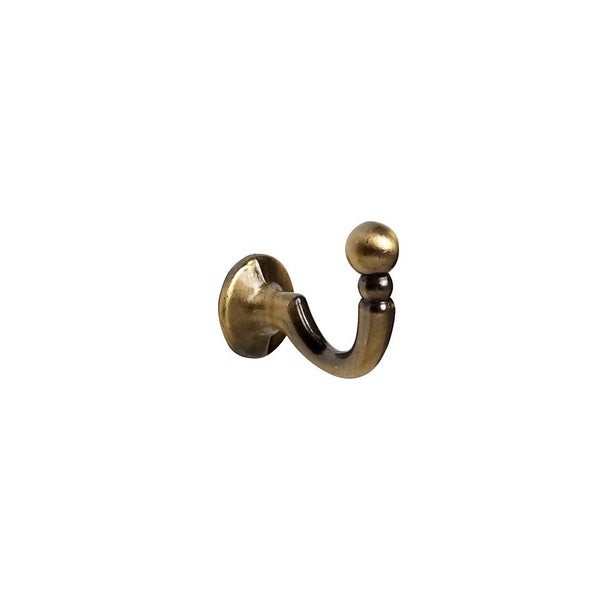 Pack of 2 Antique Brass Ball Tieback Hooks Homebase
