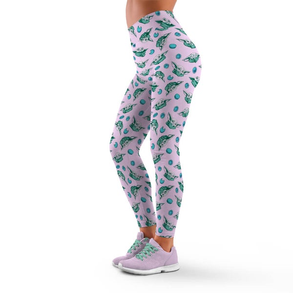 The Mandalorian Grogu Galactic Snacks High Waist Leggings - Iwoot Uk