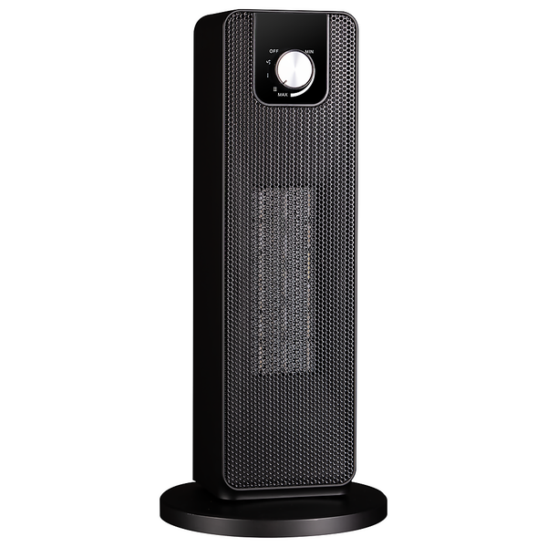 Homebase Ceramic Mini Tower Fan Heater in Black 2000W Homebase