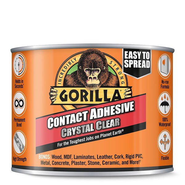 Gorilla Contact Adhesive Clear 250ml Homebase