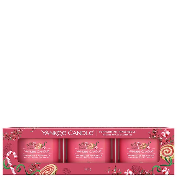 Yankee Candle Christmas 2022 Peppermint Pinwheels Pack of 3 Fragrance