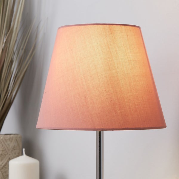 Clyde Tapered Lamp Shade 20cm Rose Homebase