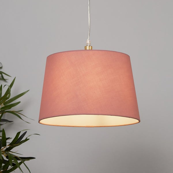 Clyde Tapered Lamp Shade 30cm Rose Homebase