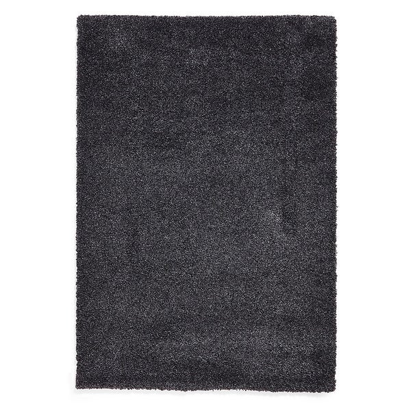 Ozzy Plain Shaggy Rug Charcoal 80x150cm Homebase