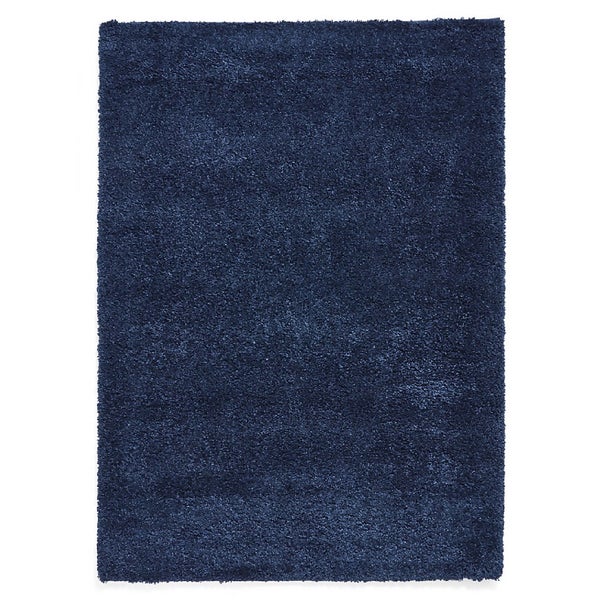Ozzy Plain Shaggy Rug Navy 120x170cm Homebase