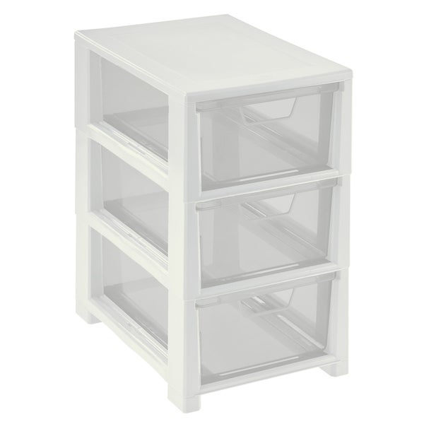 Linea Mini 3 Drawer Storage Tower White Homebase
