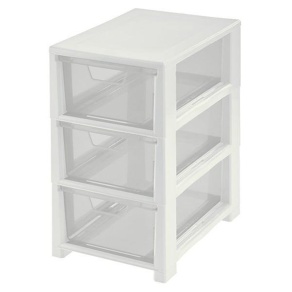 Linea Mini 3 Drawer Storage Tower White Homebase