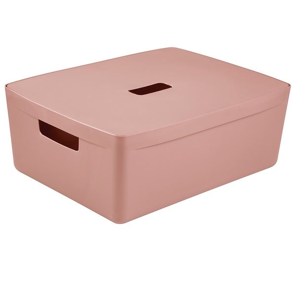 Inabox Home Storage Box & Lid 19L Desert Clay Homebase