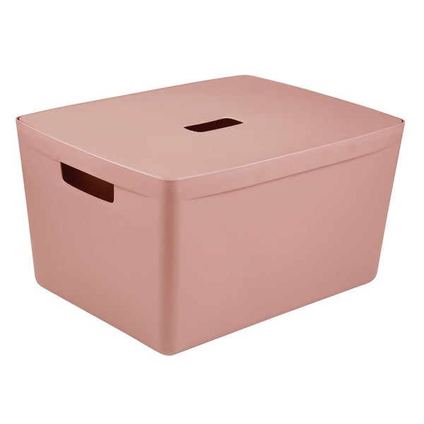 Inabox Home Storage Box & Lid 28L Desert Clay Homebase