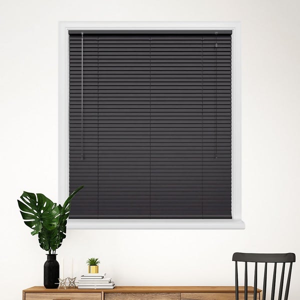 Black 25mm Aluminium Blind 180x152cm Homebase