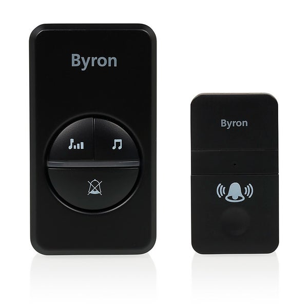 Byron Plug In Doorbell Black Homebase