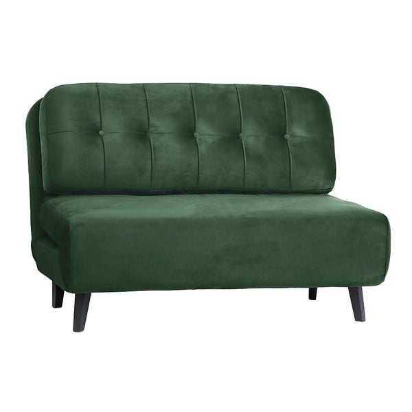 Draper Velvet Folding Sofa Bed Emerald Homebase