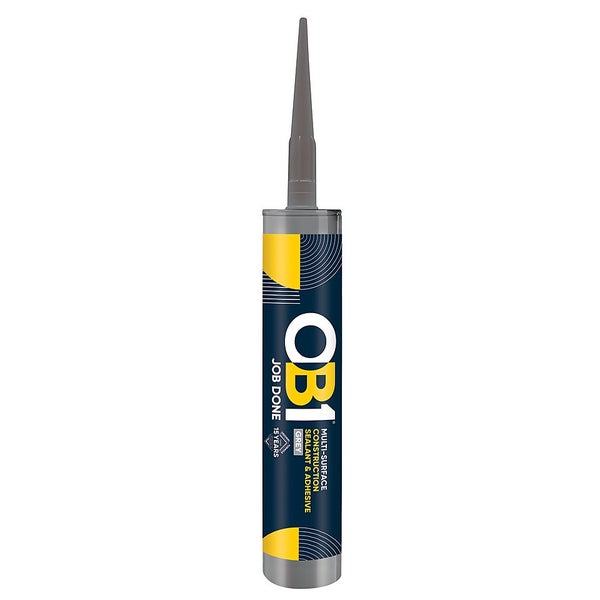 OB1 Multi Surface Sealant & Adhesive 290ml Grey Homebase