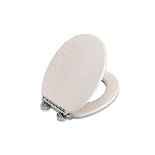 Croydex Maitland FlexiFix Toilet Seat White Oak Effect Homebase