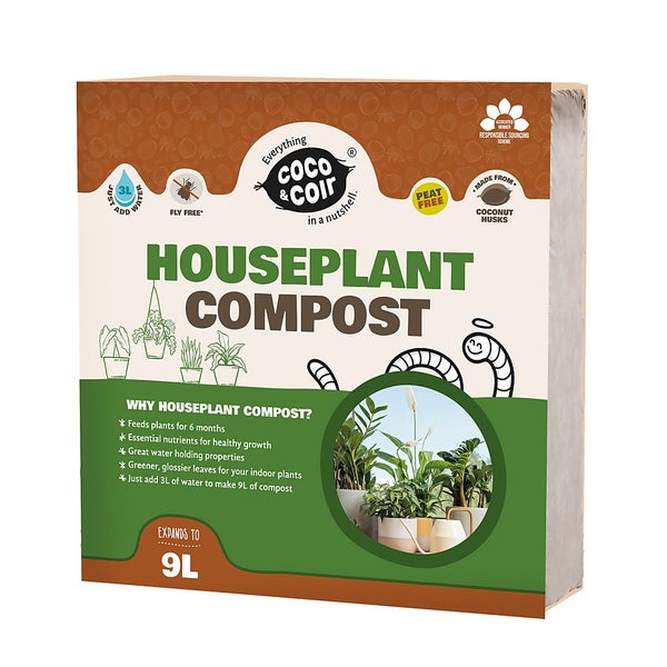 Coco & Coir Houseplant Compost 9L Homebase