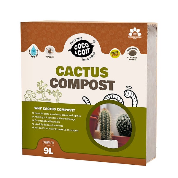 Coco & Coir Cactus & Succulent Compost 9L Homebase