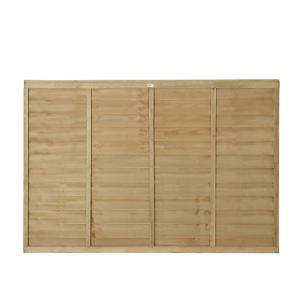 6ft x 4ft (1.83m x 1.22m) Pressure Treated Superlap Fence Panel Pack