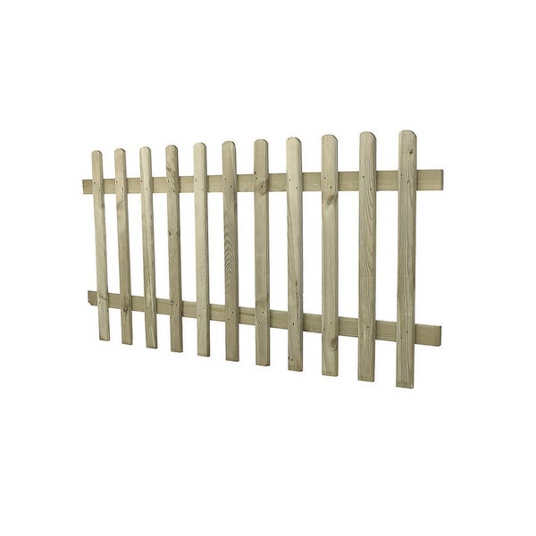 6ft x 3ft (1.83m x 0.9m) Pressure Treated Ultima Pale Picket Fence Panel Pack of 3 (Home