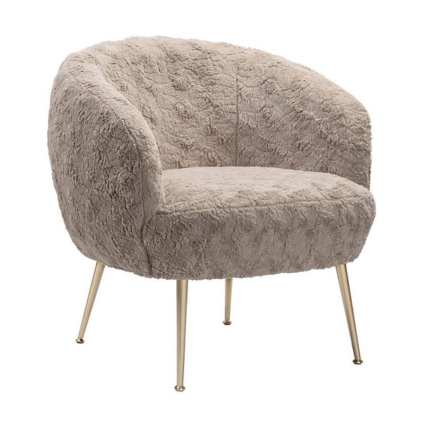 Tori Faux Fur Tub Chair Mocha Homebase