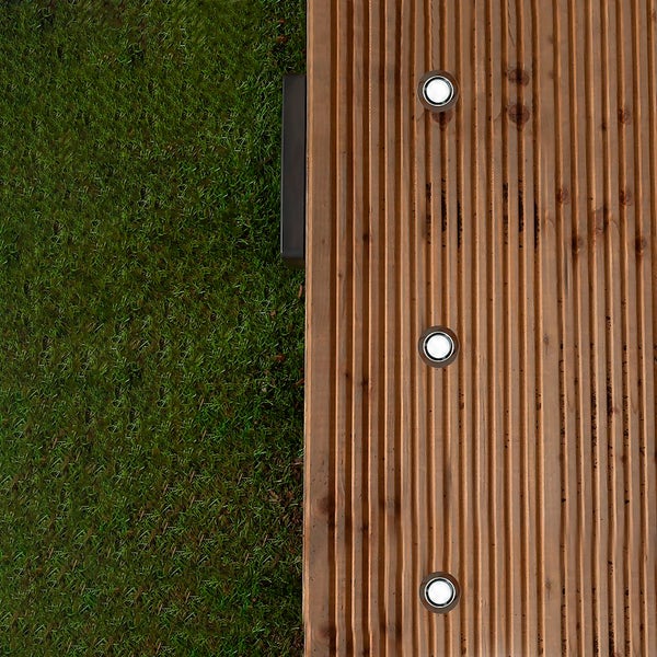 30mm 6W LED Deck Lights Stainless Steel Pack of 10 Homebase