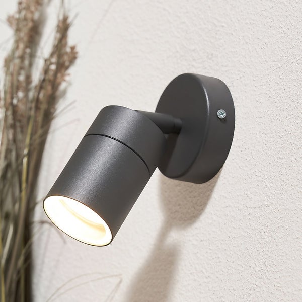 Mills Adjustable Outdoor Wall Light Anthracite Homebase