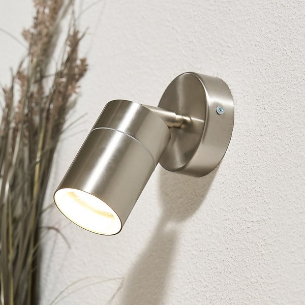 Mills Adjustable Outdoor Wall Light Stainless Steel Homebase