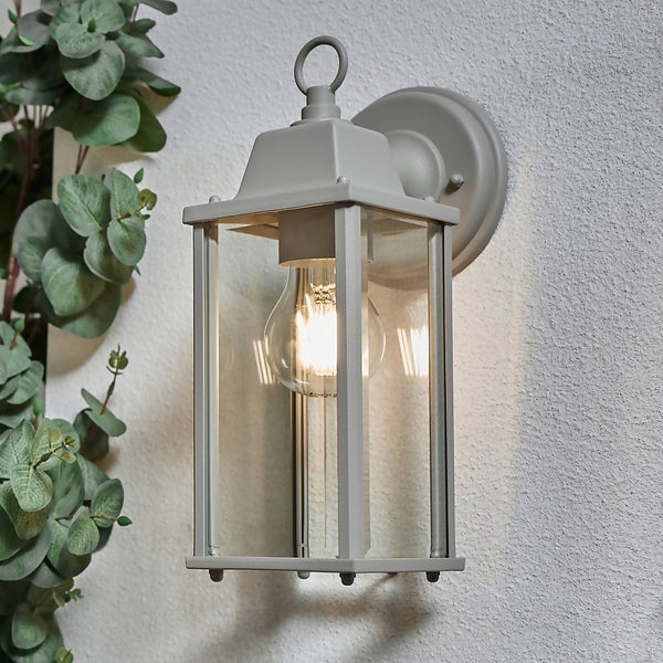 Coach Outdoor Wall Lantern French Grey Homebase